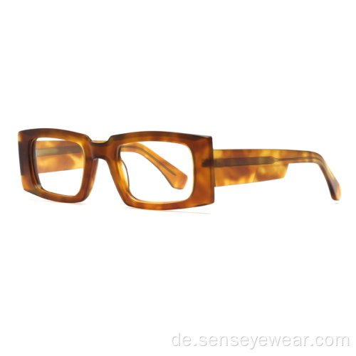 Vintage Design Rechteck -Schrägaketatrahmen optische Brille
